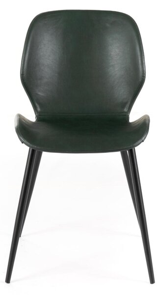 Sedia dalle linee morbide ed Rivestimenton soft-touch MODELLO DIANA dimensioni 52x45x h 83 cm - peso 5,8 kg sedia in tessuto Rivestimento Verde scuro