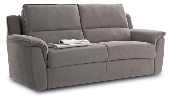 Divano Letto tre Posti ACCIAROLI CON DUE CUSCINI Dimensioni 226x93xh 92 cm Dimensioni Materasso 140x200 cm peso 49 kg rivestimento completamente sfoderabile colore Tortora