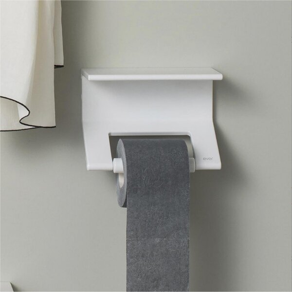 Portarotolo Mensola di carta igienica dimensioni 200 mm Portata 150 kg made in italy finitura Bianco Opaco