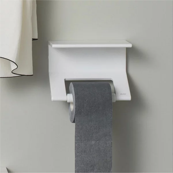 Portarotolo Mensola di carta igienica dimensioni 200 mm Portata 150 kg made in italy finitura Bianco Opaco