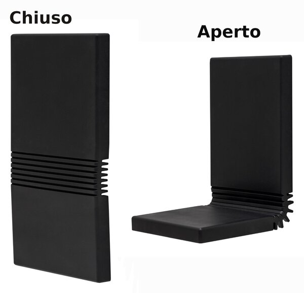 Sgabello Sedile Doccia Tecnologico in poliuretano Ribaltabile 36.9x3xh 82.8 cm - Portata: kg. 150 in poliuretano Morbido Colore Nero