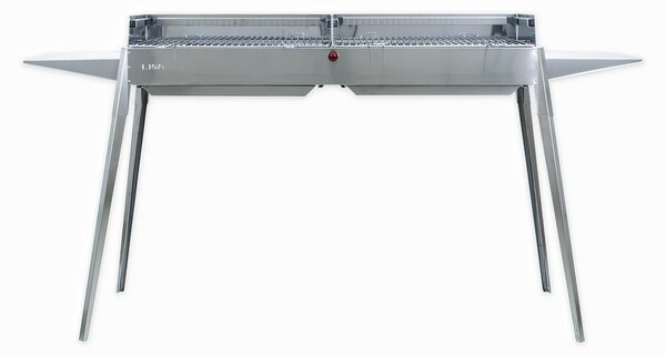 Barbecue a Carbone Carbonella in Acciaio Etna MAXI Dimensione 20x40xh 85 cm In acciaio INOX AISI 430 Peso 24,80 kg inox lucido