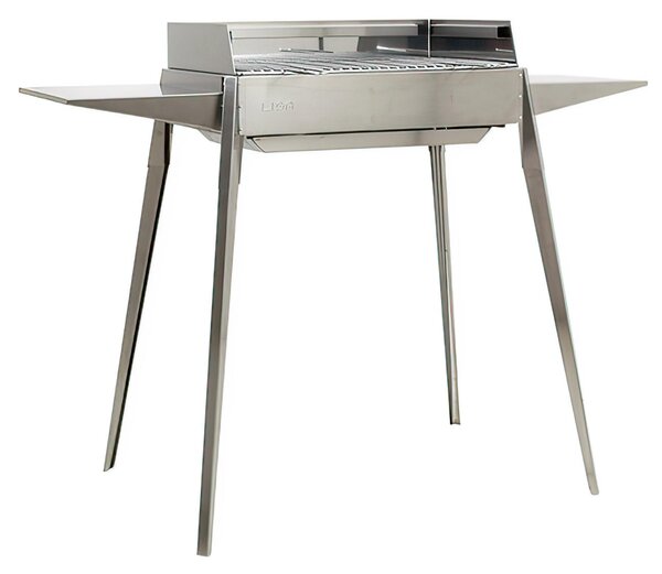 Barbecue a Carbone Carbonella in Acciaio Etna Dimensione 60x40xh 85 cm In acciaio INOX AISI 430 Peso 15,60 kg inox lucido