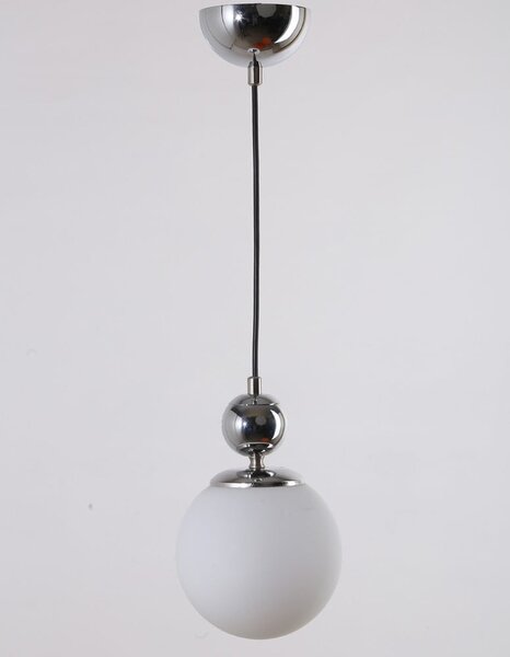 Lampadario argentato con paralume in vetro ø 15 cm Marble – Squid Lighting