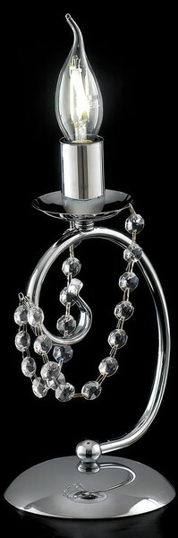 Lumetto Magda in Ferro Cromato, �13xH27 cm, Colore Cromo Lucido, 1xE14 - 42 Watt Max
