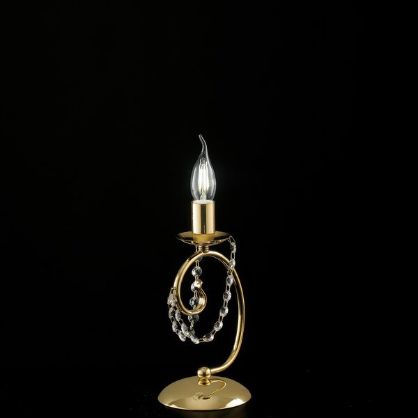 Lumetto Magda in Ferro Dorato �13xH27 cm, Oro Lucido, 1xE14 - 42 Watt Max