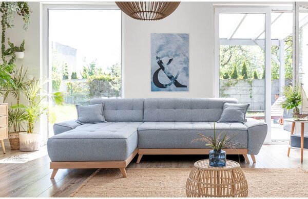 Divano letto azzurro ad angolo variabile Dazzling Daisy - Miuform