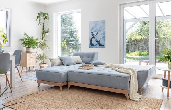 Divano letto azzurro ad angolo variabile Dazzling Daisy - Miuform