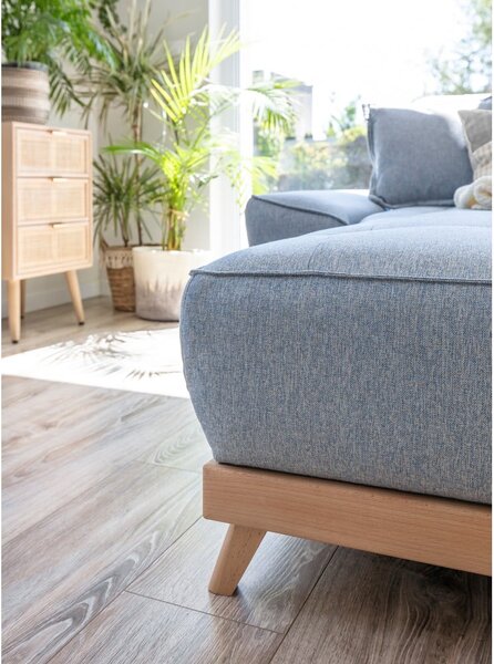 Divano letto azzurro ad angolo variabile Dazzling Daisy - Miuform