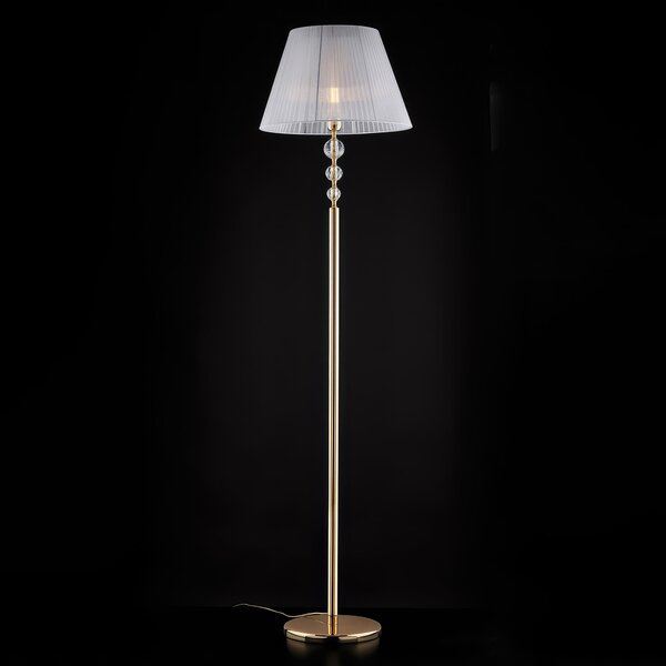 Piantana Ruben H.180 - �45, Cristallo Oro Lucido, Oro e Cristallo