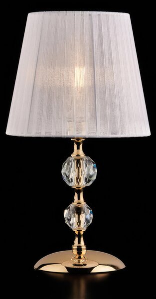 Lumetto Ruben in Ferro Dorato e Cristallo H36x�20 cm, Colore Cristallo Oro Lucido, 1xE14 - 42 Watt Max