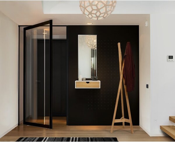 Comodino in rovere bianco/naturale Farsta - Woodman