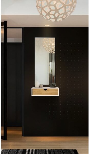 Comodino in rovere bianco/naturale Farsta - Woodman
