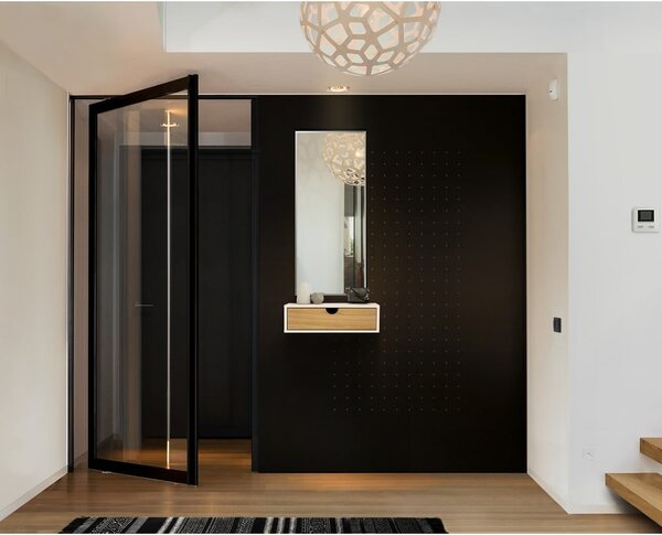 Comodino in rovere bianco/naturale Farsta - Woodman