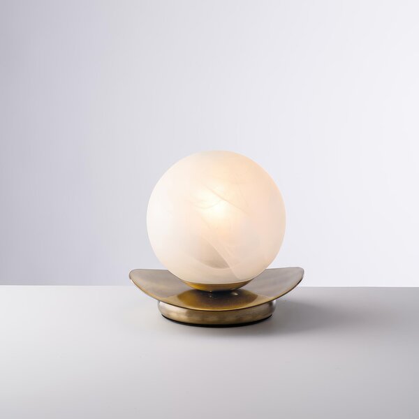 Lumetto Selene in Ferro Bronzato Spazzolato 16x16 cm, 1xE14 - 42 Watt Max, Colore Bronzato