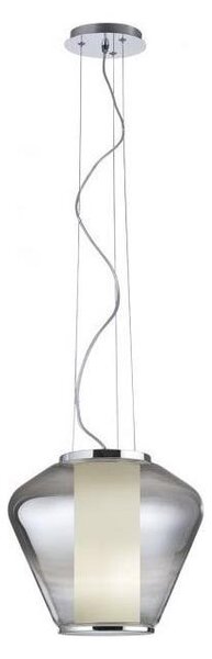 Redo 01-1140 - Lampadario a sospensione con filo FUSION 1xE27/42W/230V diametro 38 cm grigio