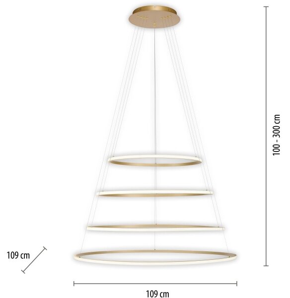 Paul Neuhaus 2124-60 - Lampadario a sospensione con filo LED dimmerabile TESSARA LED/97W/230V + +TC