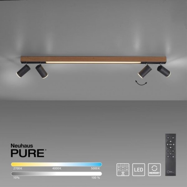 Paul Neuhaus 6121-79 - Luce LED dimmerabile PURE 4xLED/4W/230V + LED/9W + +TC