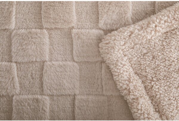 Coperta beige in micropile 150x200 cm Rava – Tiseco Home Studio