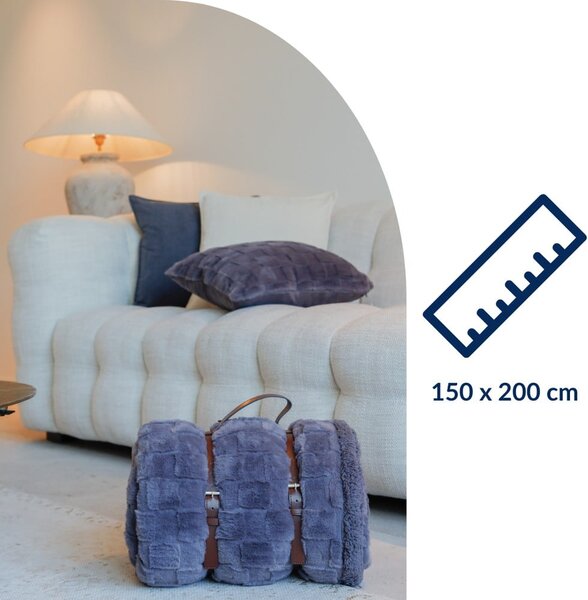 Coperta marrone in micropile 150x200 cm Rava – Tiseco Home Studio