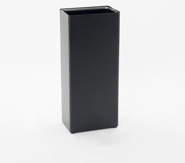 Cestino modulare in metallo verniciato nero per interno ed esterno Dimensioni 30x20xh 68,8 cm � 42 litri 5 Coperchi Colorati Rimovibili- coperchio Grigio