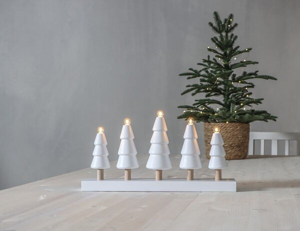 Decorazione luminosa bianca natalizia Skog - Star Trading