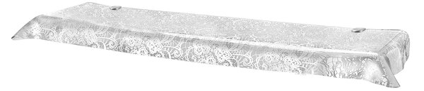 Mensola in Plexiglass LEAVERS Linea DRAPPEGGI PIZZO , Dimensioni 69x20x h 5 cm - 1,5 kg Colore Trasparente/bianco