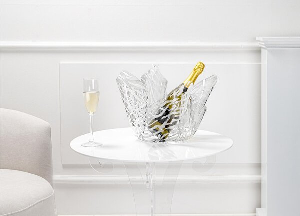Vaso Forma Iconica in Plexiglass BIG Linea DRAPPEGGI ANIMALIER, Dimensioni 45x45x h 29 cm - 0,5 kg Colore trasparente