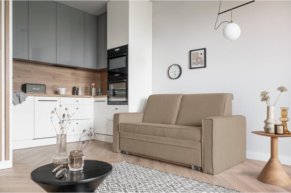 Divano letto beige 168 cm Lucky Lucy - Miuform