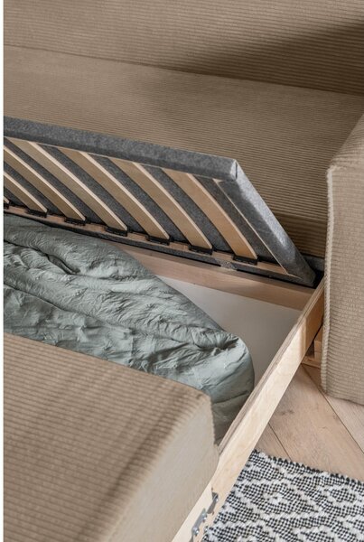 Divano letto beige 168 cm Lucky Lucy - Miuform