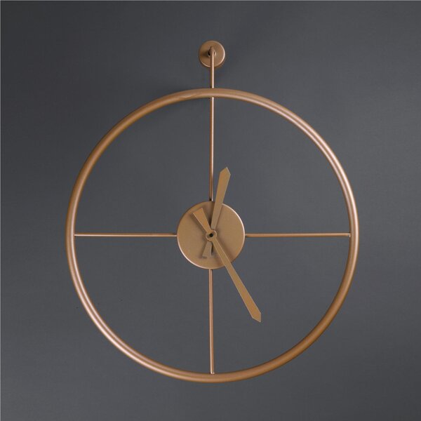 Orologio da parete in Metallo FIRENZE Dimensioni 60 x h 70 cm lancette ORO, senza numeri colore Oro Metallizzato
