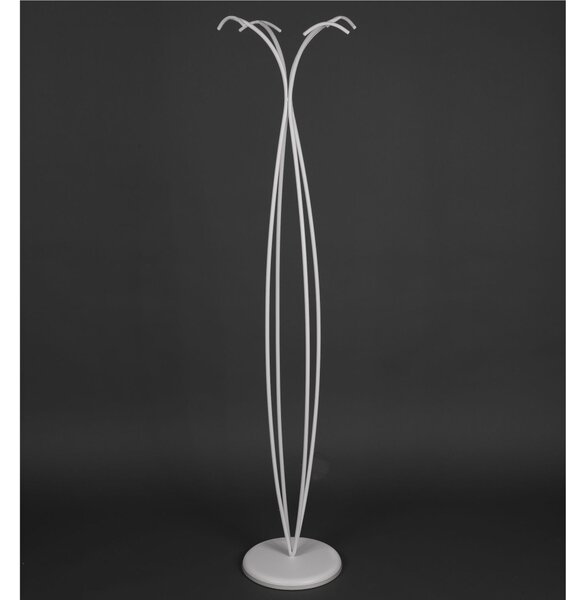 Appendiabiti da terra a colonna in ferro battuto con base rotonda e 4 appendinI Dimensioni 40x40x h 175 cm la natura con una struttura rotonda a Gabbia colore Bianco Pastello