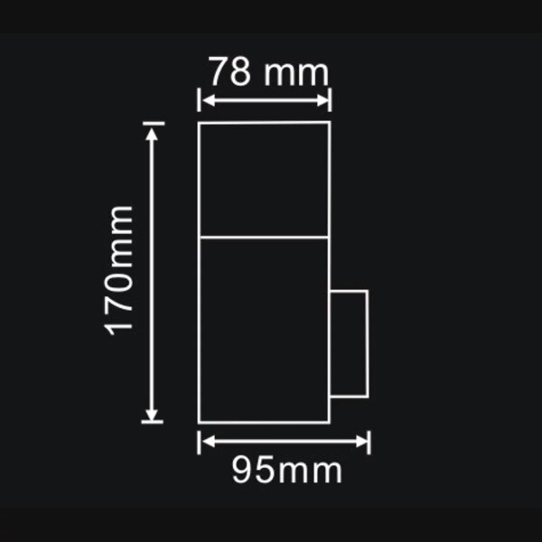 Applique da esterno DALLAS 1xE27/12W/230V IP44 antracite