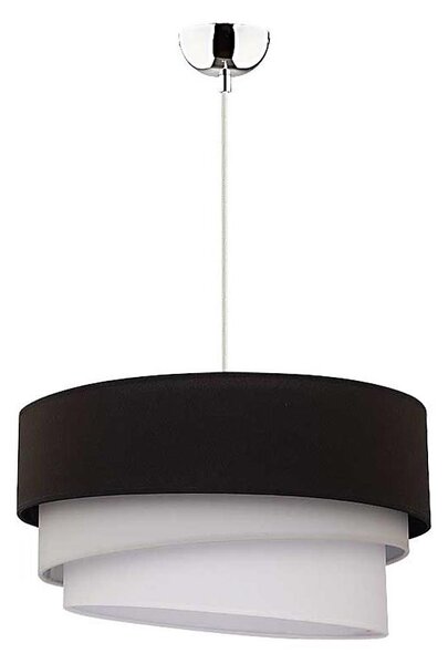 Duolla - Lampadario a sospensione con filo TRIO 1xE27/40W/230V diametro 45 cm nero/grigio/bianco