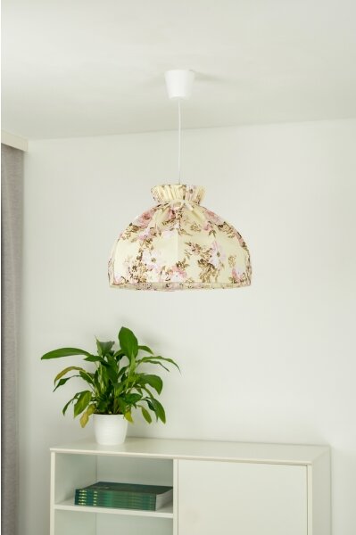 Duolla - Lampadario a sospensione con filo VIOLIN 1xE27/40W/230V diametro 38 cm rosa