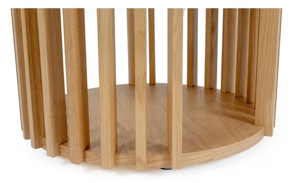Tavolino in legno di quercia , ø 53 cm Drum - Woodman