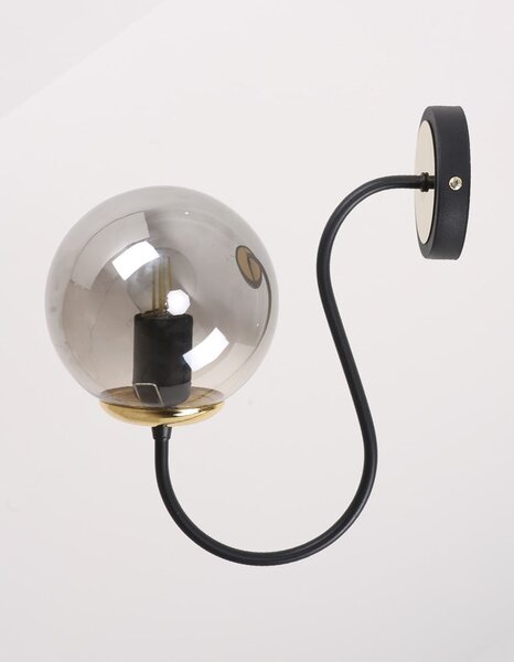Lampada da parete nera/grigia ø 15 cm Oslo – Squid Lighting