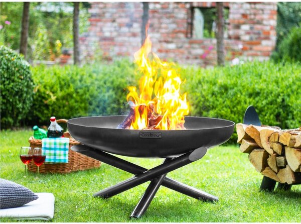 Braciere di Alta qualit� INDIANA 60 Prodotto a mano Dimensione 60x h 36 cm - peso 9,5 kg spessore 2 mm colore nero
