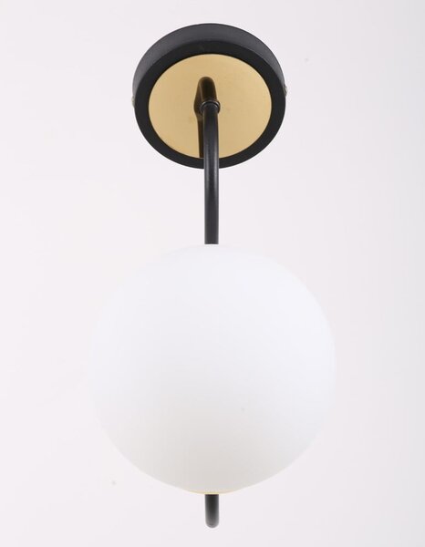 Lampada da parete bianca e nera ø 15 cm Oslo – Squid Lighting