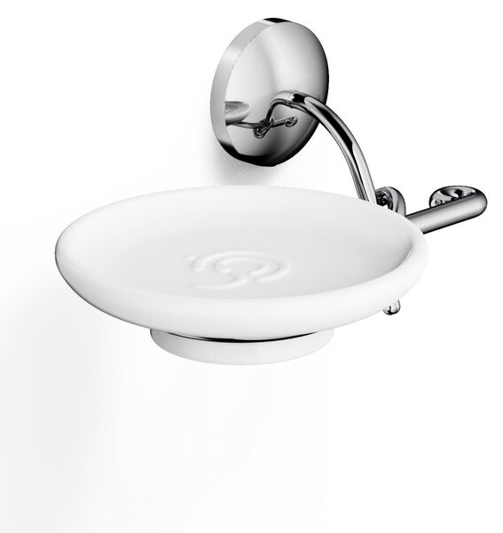 Portasapone da bagno sospeso in Ottone Collezione RETRO' Dimensione 17x14,1x h7,9 cm uno stile vintage FINITURA CROMO