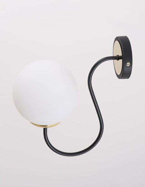 Lampada da parete bianca e nera ø 15 cm Oslo – Squid Lighting