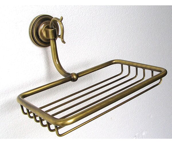 Porta spugne mensola in Ottone Dimensione 22x19xh 19 cm, Linea FLORENCE Bronzo Satinato
