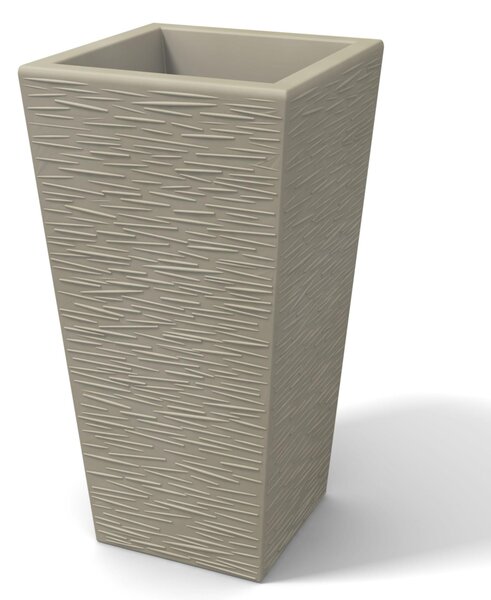 Porta vaso Vaso in polietilene EGIZIO rustico 32x22x53 cm ideale per arredare al meglio sia un ambiente interno che esterno Tortora