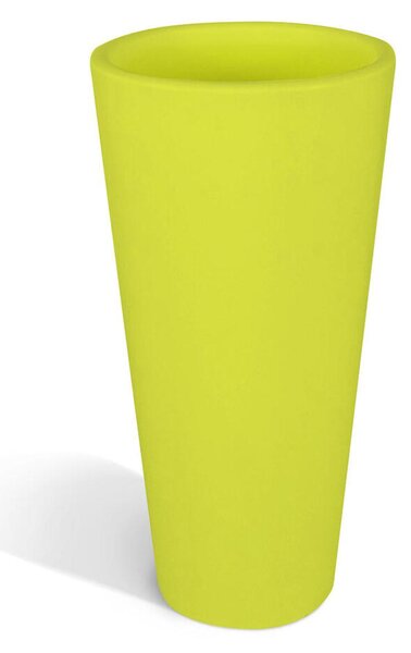 Portavaso alto in polietilene GOTICO liscio 110 cm ideale per interno ed esterno diametro superiore 50,5 cm inferiore 43 cm colore Kiwi