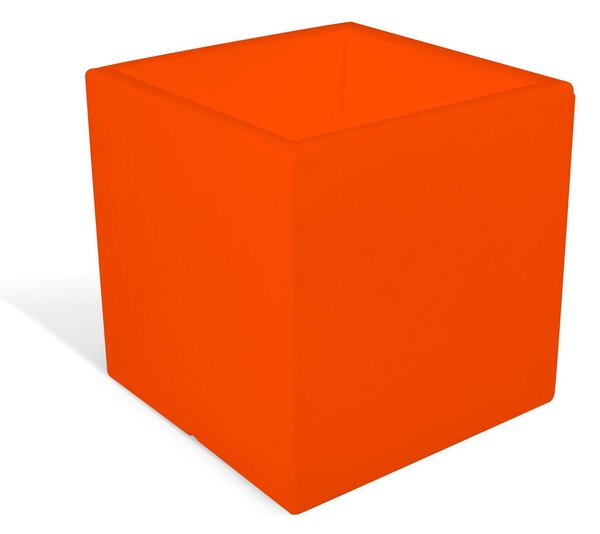 Porta vaso in polietilene MODELLO ELLENICO liscio Dimensioni 25 x25xh 25 cm uso interno esterno colore Arancio