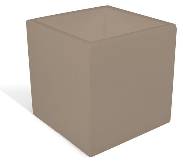 Porta vaso in polietilene MODELLO ELLENICO liscio Dimensioni 45 x45xh 45 cm uso interno esterno colore Tortora