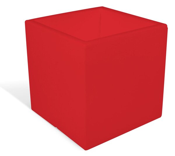 Porta vaso in polietilene MODELLO ELLENICO liscio Dimensioni 25 x25xh 25 cm uso interno esterno colore Fragola