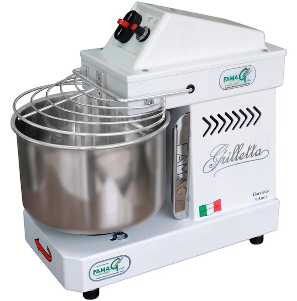 Famag Grilletta IM 5-230 10 HH (ALTE IDRATAZIONI) Velocit� - Dimensioni 25,5x45,5xh 43 cm Capacit� impasto 5 kg Impastatrice a spirale con testa FISSA inserimento facile impasto
