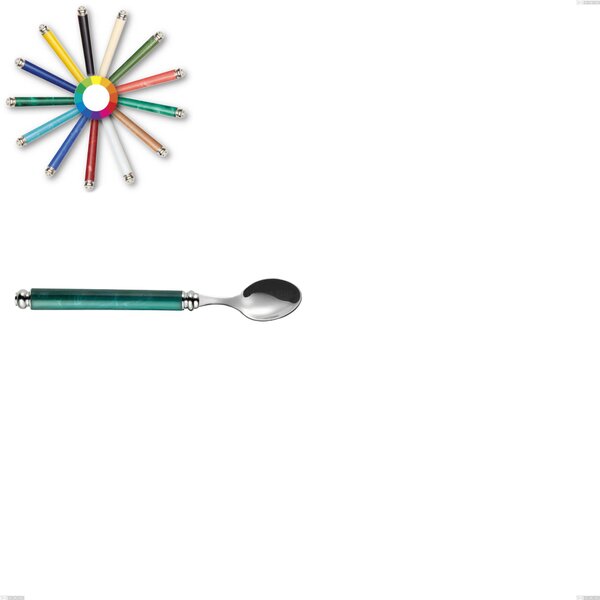Cucchiaino moka Arcadia, Acciaio 18/10 AISI 304 Lucido manicatura acrilico doppia ghiera, lunghezza 131 mm