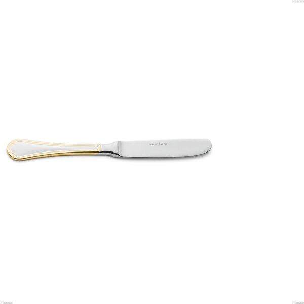 Spalmaburro Domus Oro, acciaio 18-10, oro 24 carati lucido, spessore 3 mm, lunghezza 180 mm